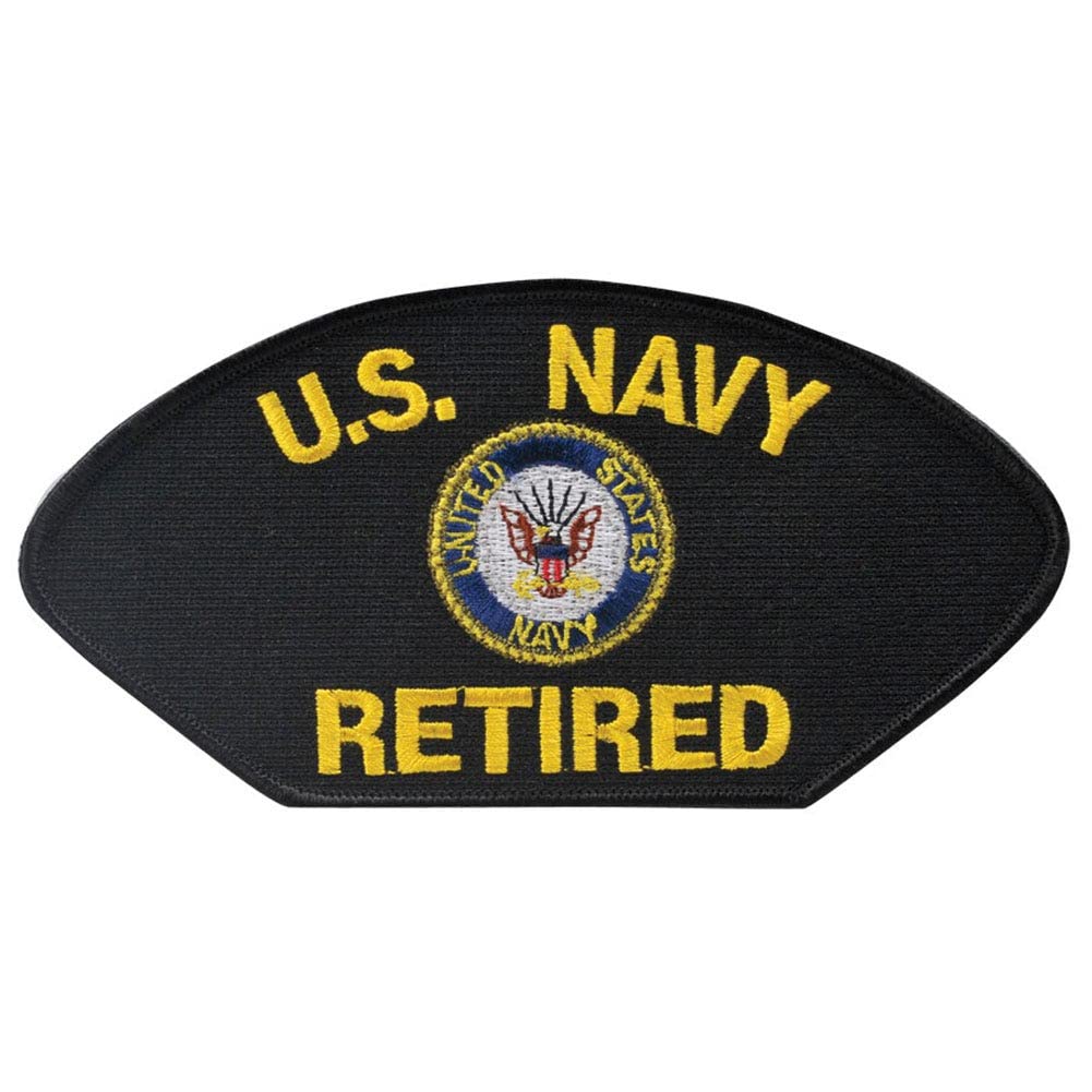 MEDALS OF AMERICA EST. 1976 U.S. Navy Retired Hat Patch - Military Veteran Apparel Accessory for Caps, Jackets & Bags
