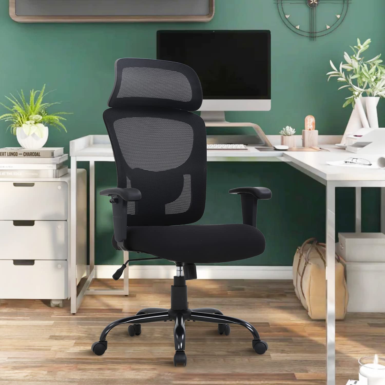 Ergonomic Office Chair - 400LBS Weight Capacity, Adjustable Height Computer Desk Chair with Lumbar Support, Breathable Mesh Executive Chair for Home Office - Perfect for Long Work Hours & Gaming Sessions
