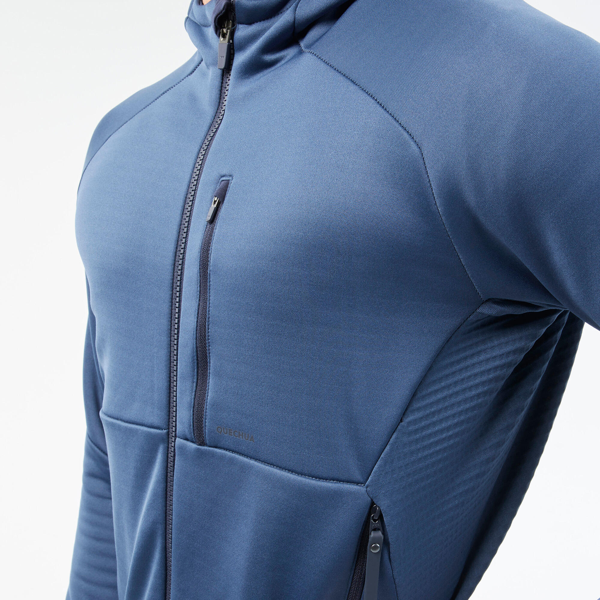 Quechua Men's MH520 Hooded Fleece Jacket for Hiking & Outdoor Adventures - Warm & Comfortable for Camping, Trekking & Winter Sports