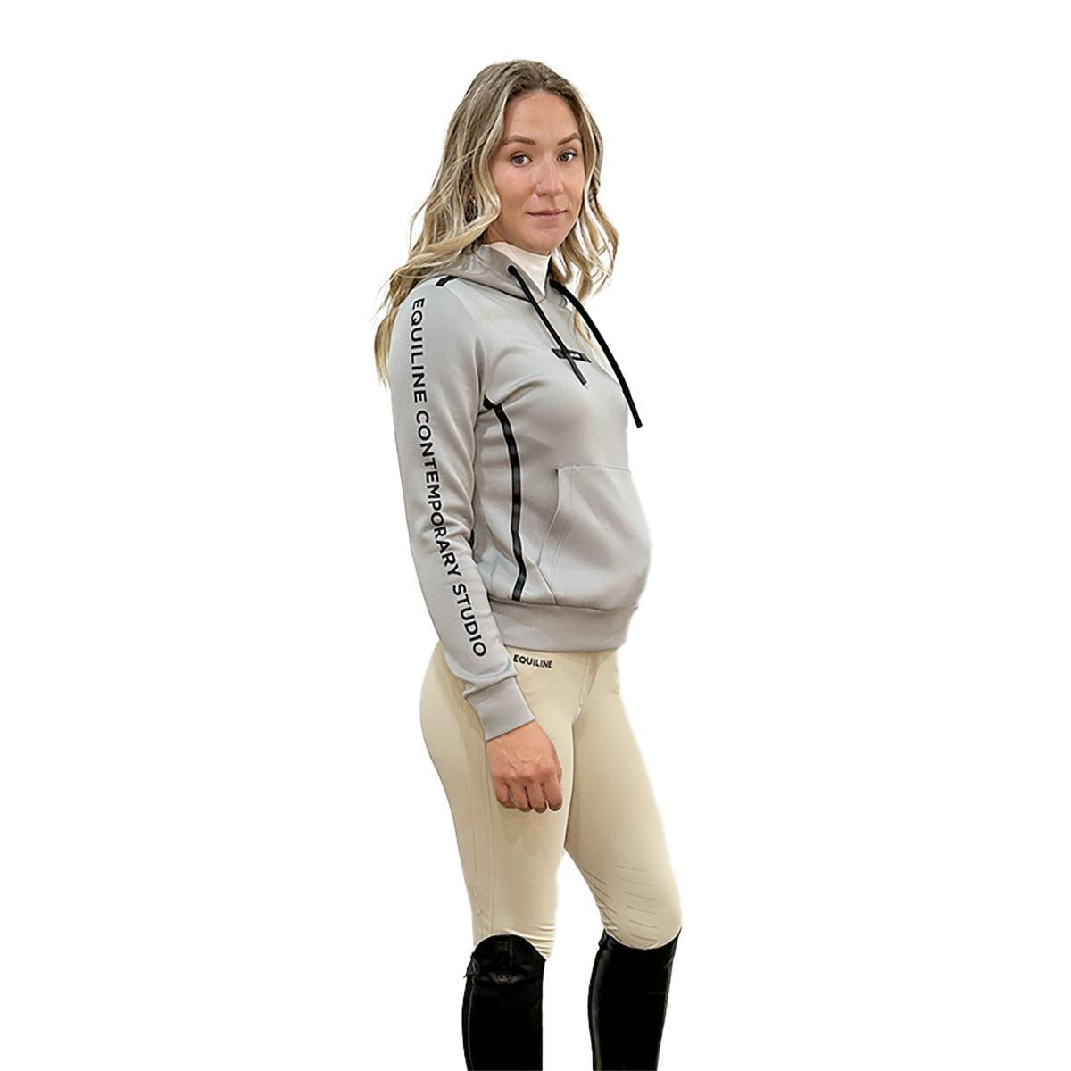 Equiline Women's Cusac Hoodie Tech Fleece Jacket - Lightweight Warm Pullover for Running, Hiking & Outdoor Activities