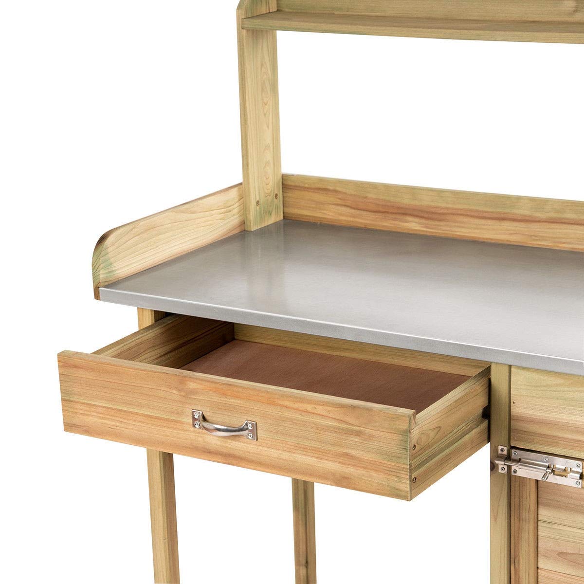 Premium Outdoor Garden Wooden Potting Bench with Storage Shelf - Heavy Duty Workstation for Planting, Gardening & DIY Projects - Perfect for Backyard, Patio & Greenhouse Use