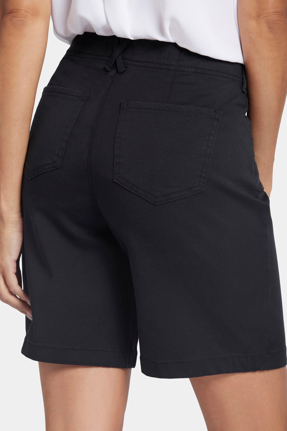 Men's 5-Pocket Bermuda Shorts - Comfortable Stretch Black Casual Shorts for Summer, Beach, Travel & Outdoor Activities