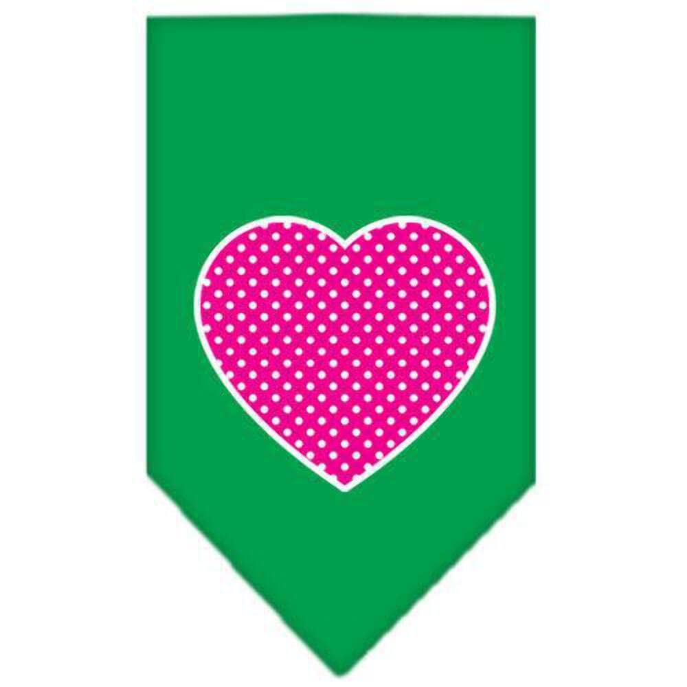 Pink Swiss Dot Heart Navy Blue Small Pet Bandana for Dogs - Perfect for Grooming, Photo Shoots & Special Occasions