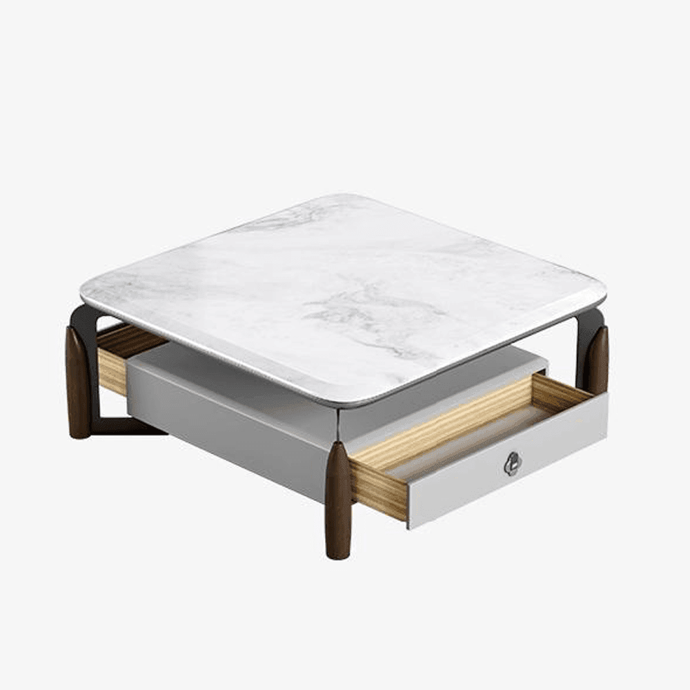 Elliotel Marble Nesting Coffee Table Set - Modern Round Side Tables for Living Room, Bedroom, Office - Elegant Home Decor & Functional Furniture for Small Spaces