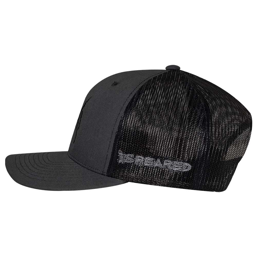 Spearfishing Bullseye Trucker Hat - Adjustable Mesh Back Cap for Fishing & Outdoor Adventures - Perfect for Beach, Boating, and Water Sports