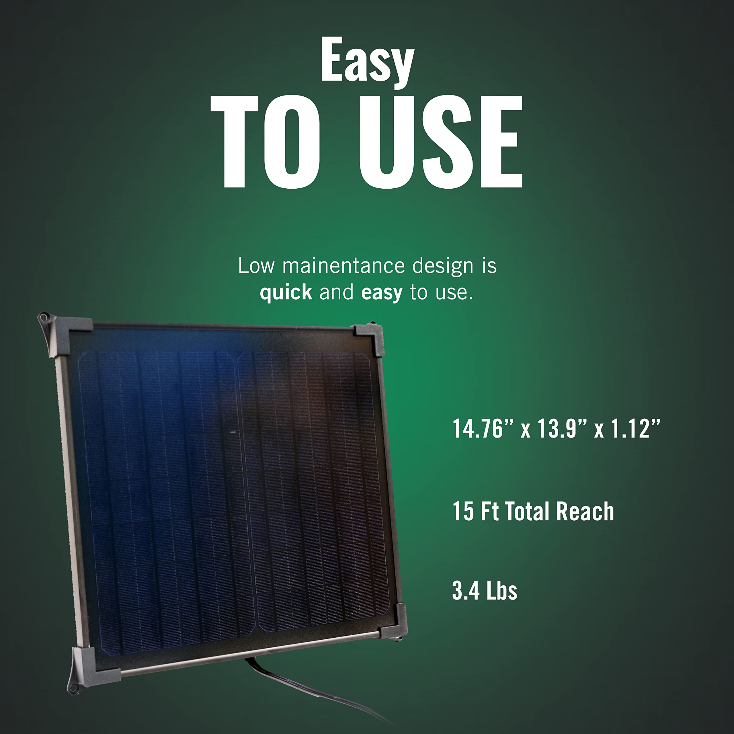 Battery Tender 17W Solar Panel 12V Battery Charger with Charge Controller - IP67 Waterproof - Lightweight Smart Charger for Cars, Boats, RVs - Easy Mounting for Outdoor & Marine Use - Model 021-1173