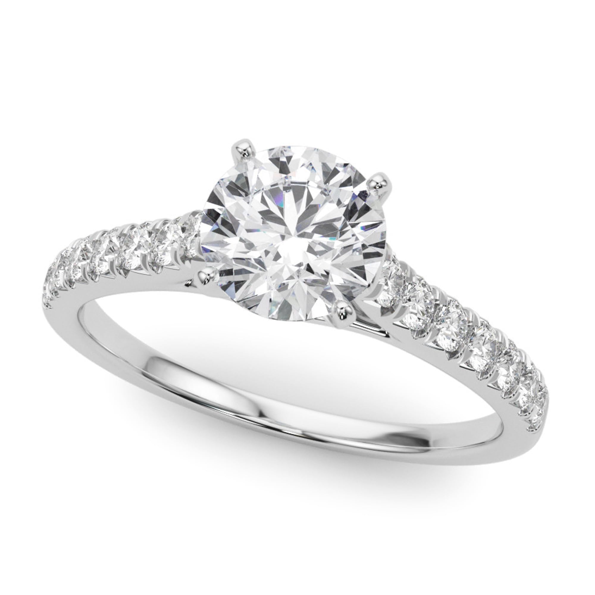 Moissanite Engagement Ring - 3.50 Carat Round Solitaire Diamond Alternative for Women | Wedding, Proposal, Anniversary Gift