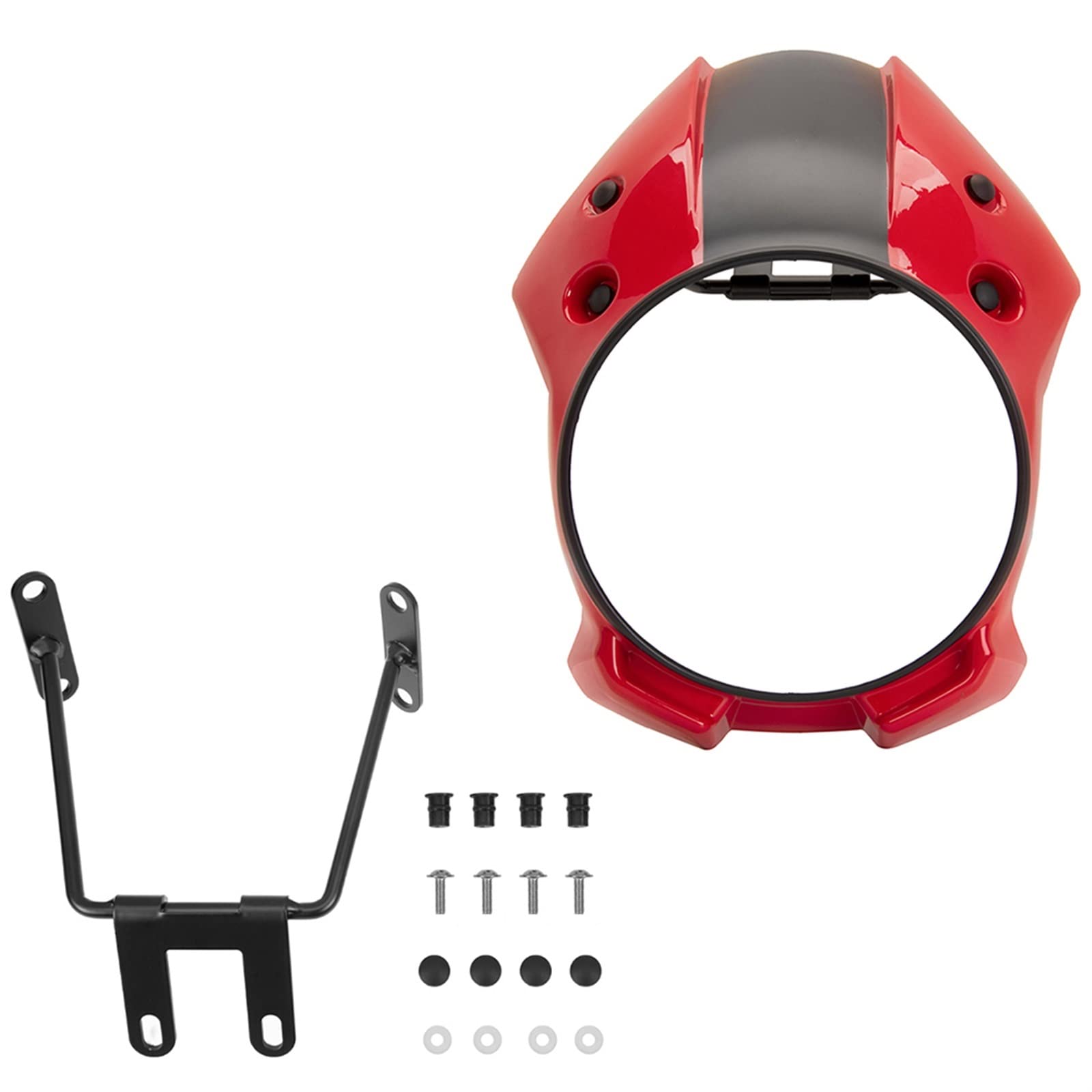 Honda Rebel CMX300 CMX500 Motorcycle Headlight Fairing - Red Front Mask Cover & Fork Windshield for 2017-2019 Models | Weatherproof Bpoiler Cover for Street Cruising & Night Riding