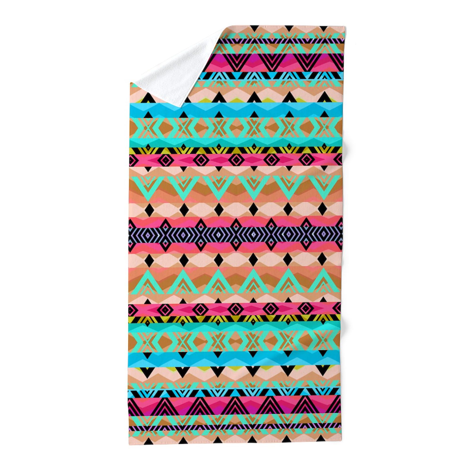 Aztec Prince Large Beach Towel - Soft, Unique Design for Pool, Beach & Travel | CafePress