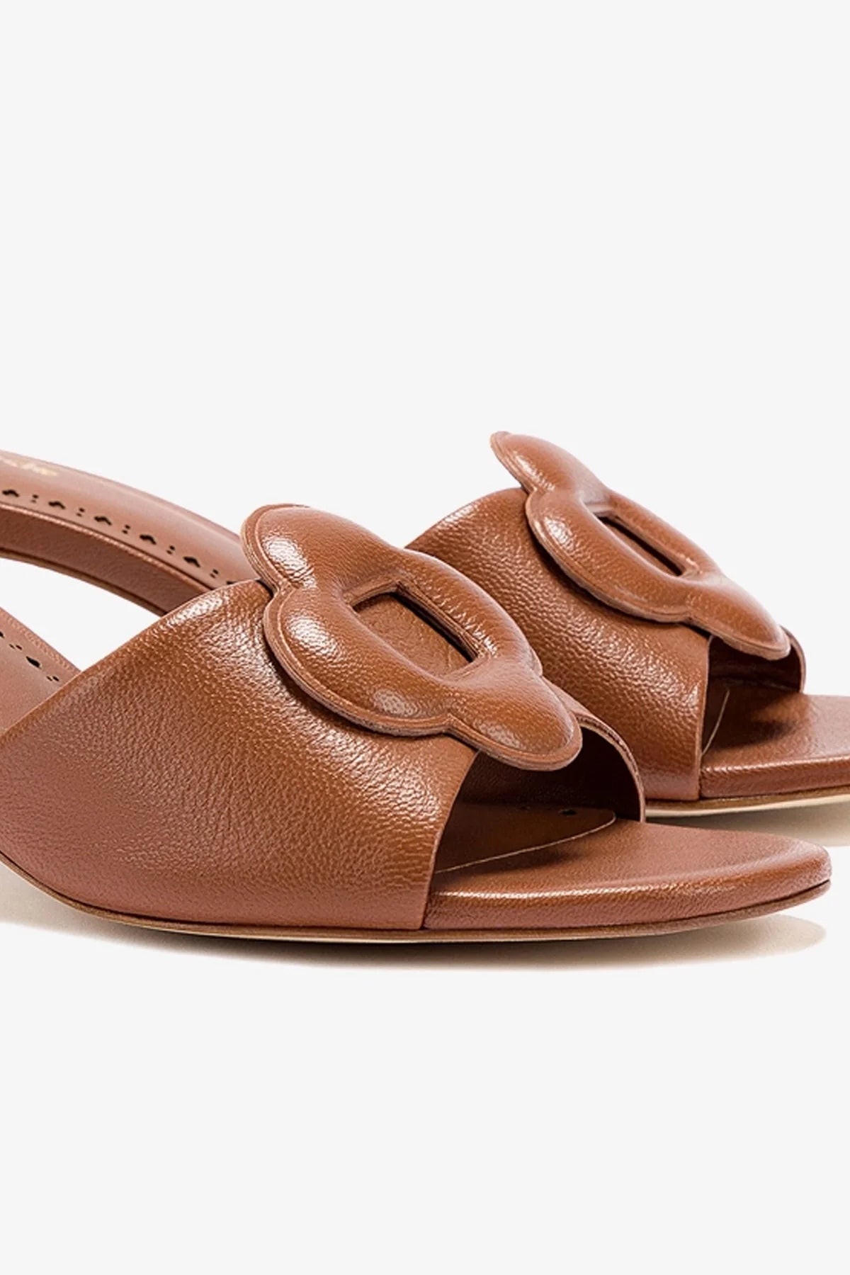Flora Mule Women's Slip-On Shoes in Caramel Leather - Comfortable & Stylish Loafers for Casual Wear, Office, and Everyday Outfits