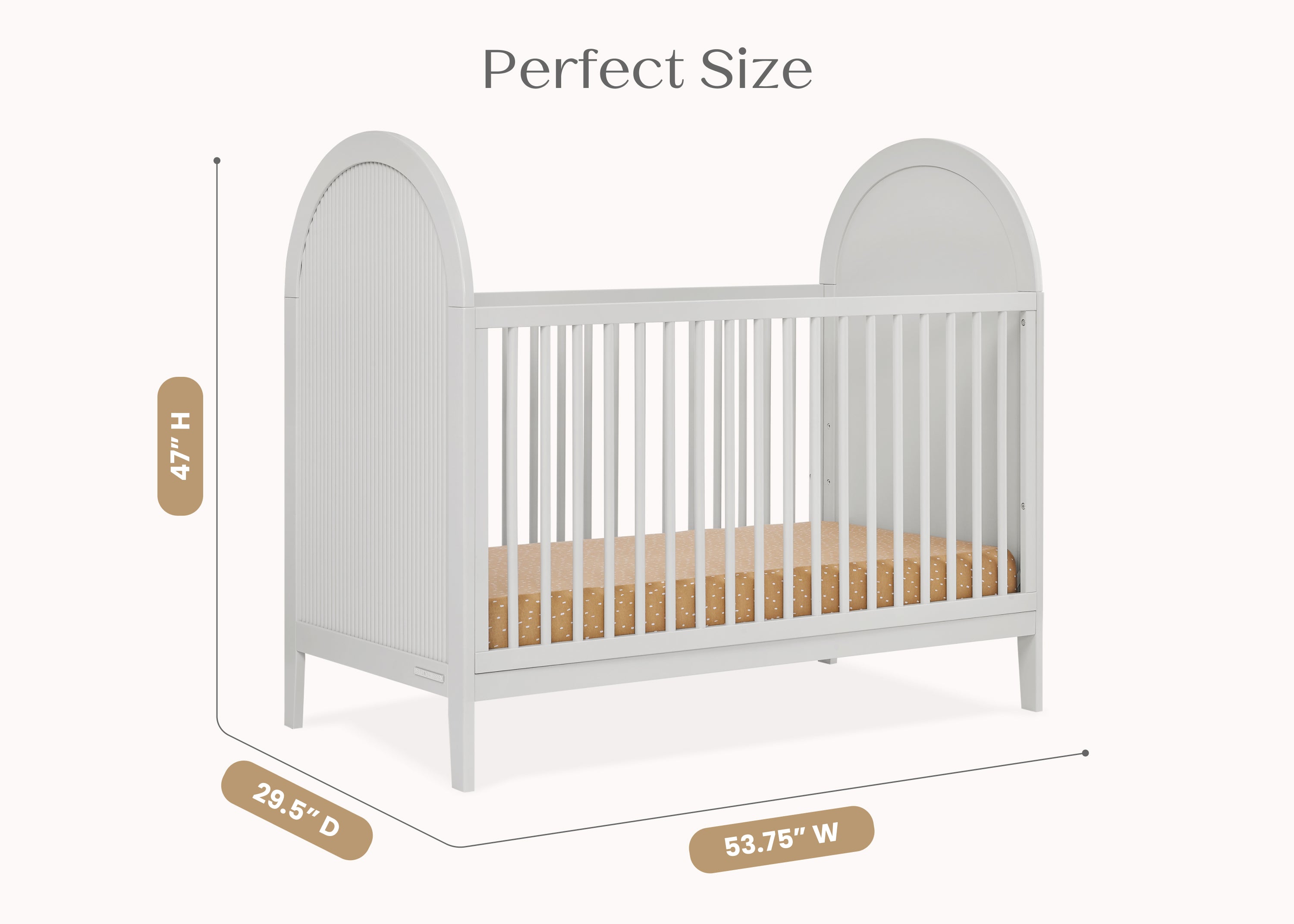 Eloise 4-in-1 Convertible Baby Crib - Toddler Bed, Daybed & Full-Size Bed Conversion - Safe Nursery Furniture for Newborns to Teens - Perfect for Bedrooms, Daycare & Guest Rooms