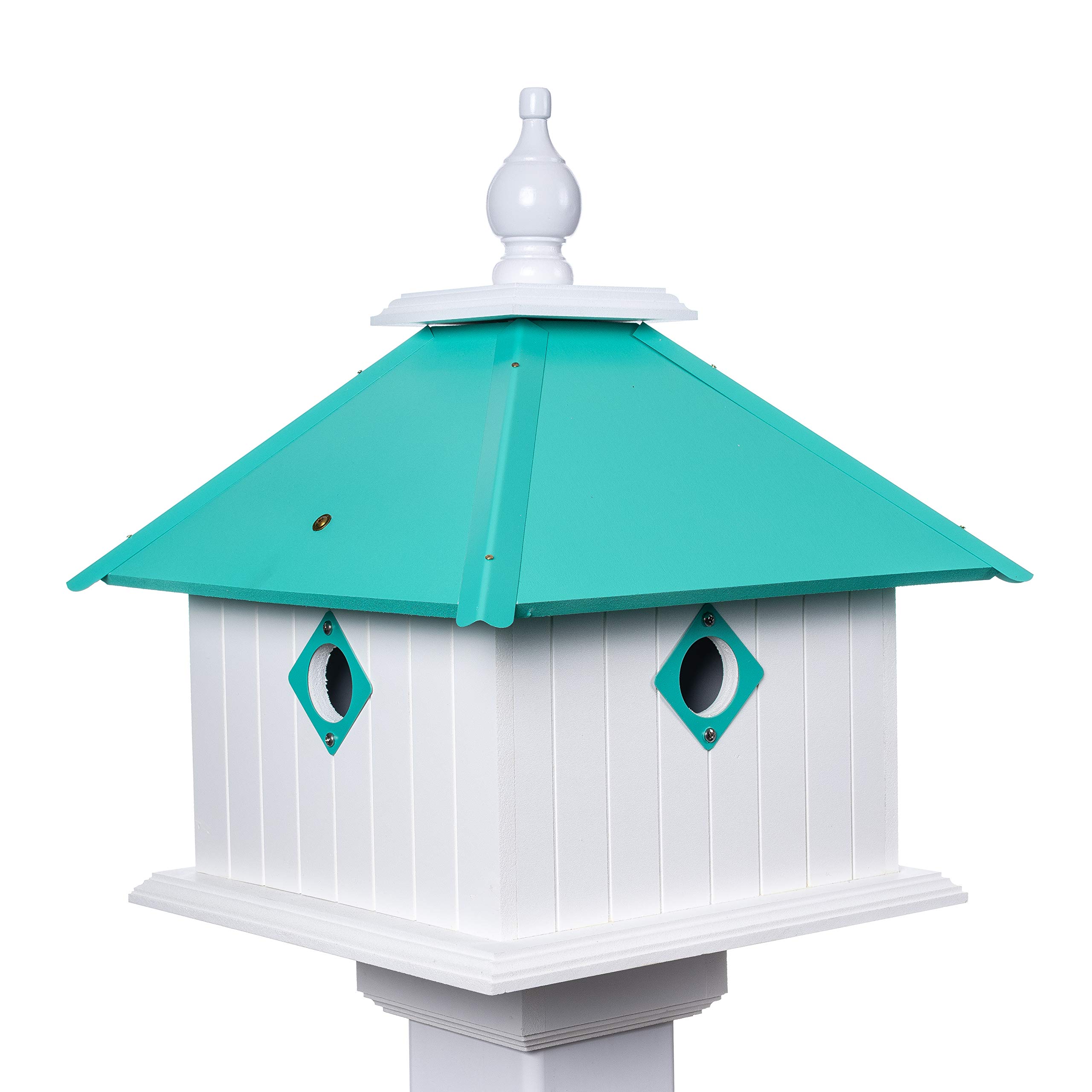 Handmade Beach Glass Jasmine Bird House - Eco-Friendly Garden Decor for Outdoor & Backyard Bird Watching