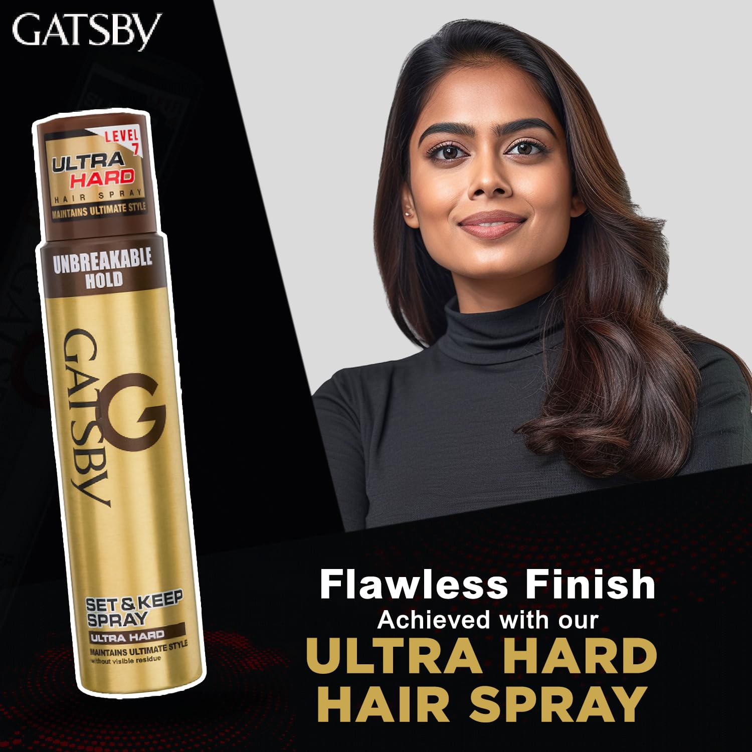 Gatsby Set & Keep Ultra Hard Hair Spray 250ml - Quick Drying, Long Lasting Hold, No Flake, Natural Shine | UV Protection Hairspray for Salon-Quality Finish | Perfect for Styling, Volume & All-Day Hold for Men & Women | Great for Weddings, Parties & Professional Looks