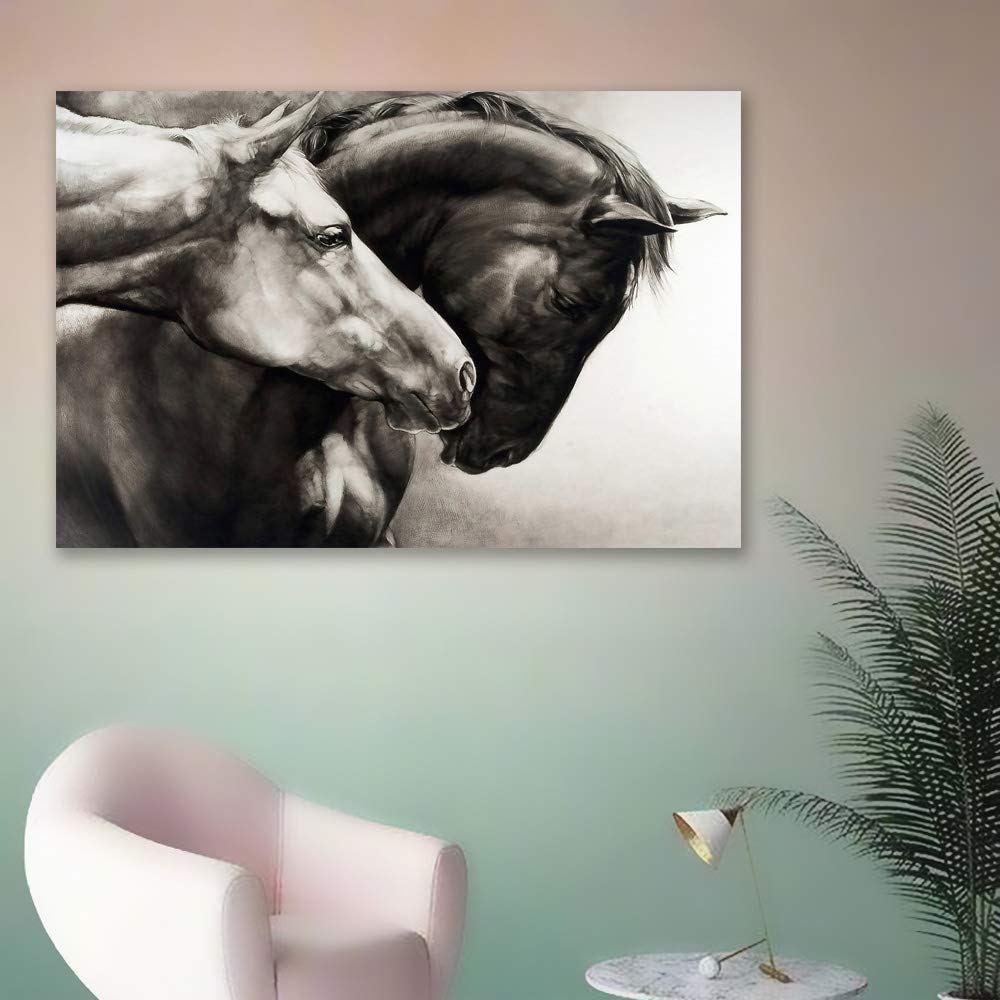 Galloping Horse Giclee Canvas Wall Art - 16x24 Inches, Premium Home Decor for Bedroom, Living Room, Office, and Modern Interior Design