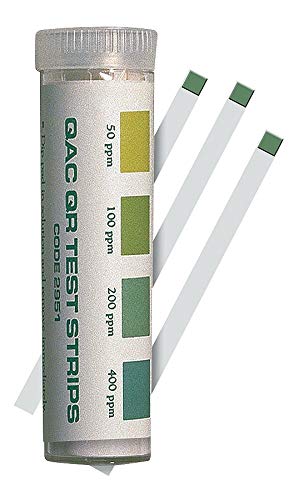 **LaMotte QAC Test Strips (Pack of 2) – 100 Strips per Pack, Measures 50-400 ppm – Ideal for Pool, Spa & Surface Disinfection Testing**