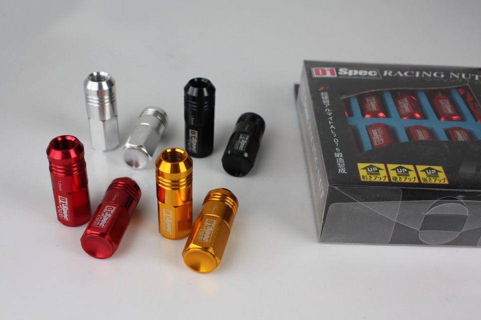 D1 SPEC Racing Wheel Lug Nuts - 20 Piece Set (M12x1.5 & M12x1.25) - High Performance Aluminum Alloy for Track & Street Cars - Perfect for Drifting, Racing & Custom Builds