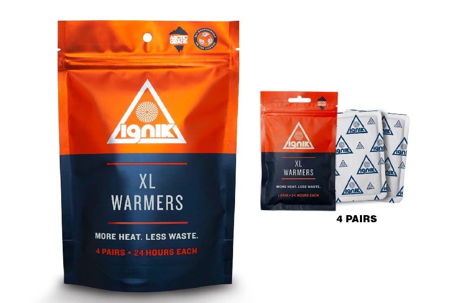 Ignik Outdoors 24 Hour XL Hand Warmers - 4 Pairs of Reusable Heat Packs for Winter Sports, Hunting & Cold Weather Activities