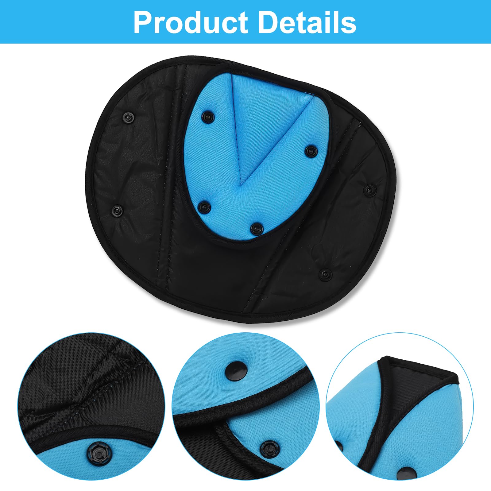 2 Pack Car Seat Belt Adjuster for Kids - Shoulder Pad & Triangle Positioner - Universal Fit for Baby, Toddler, Child & Adult - Soft Safety Belt Cover Protector (Purple & Blue) - Perfect for Road Trips & School Runs