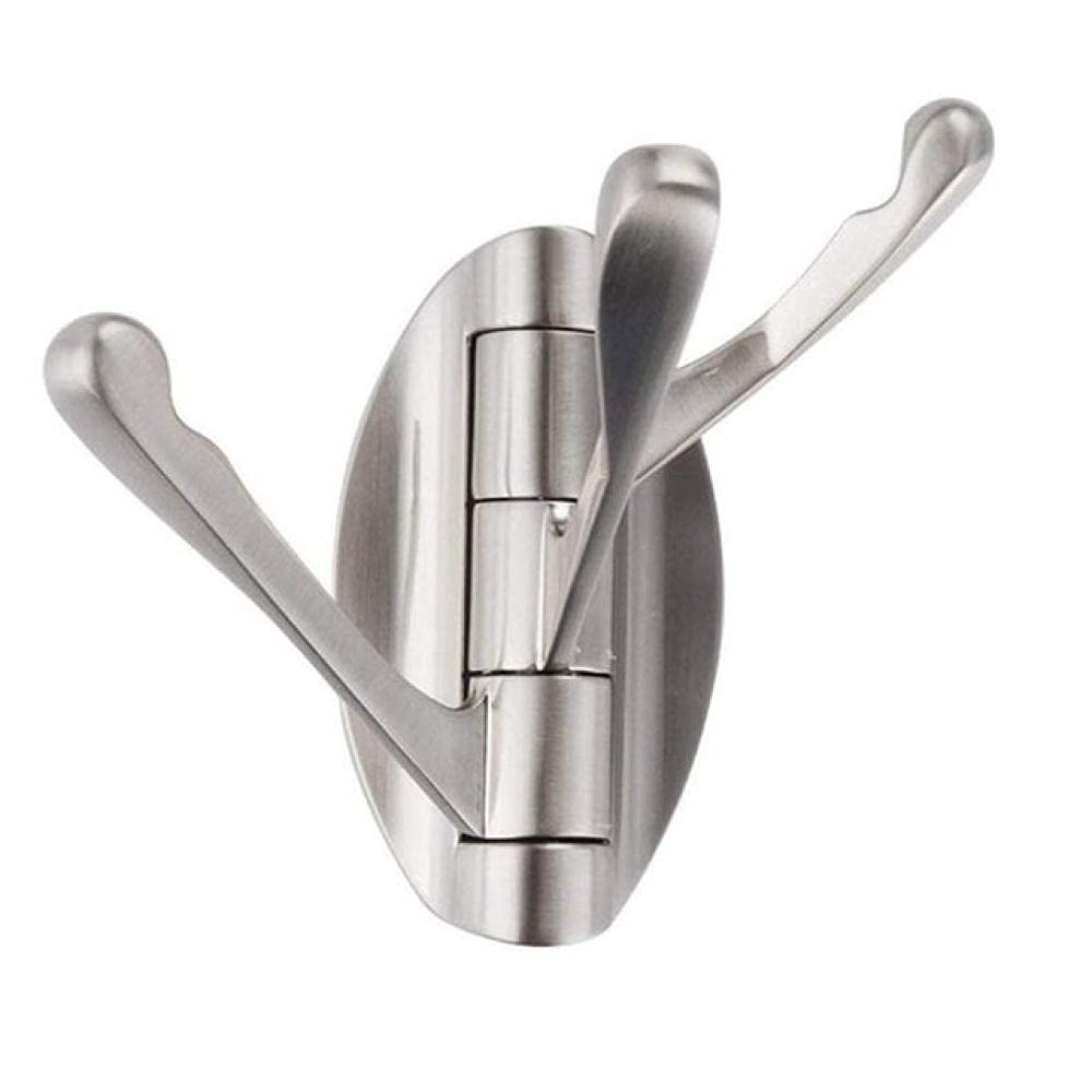 Stainless Steel Swivel Towel Bar - Space Saving Wall Mount Rotating Towel Rack with Hook for Bathroom | Brushed Finish | Perfect for Small Bathrooms & Tight Spaces