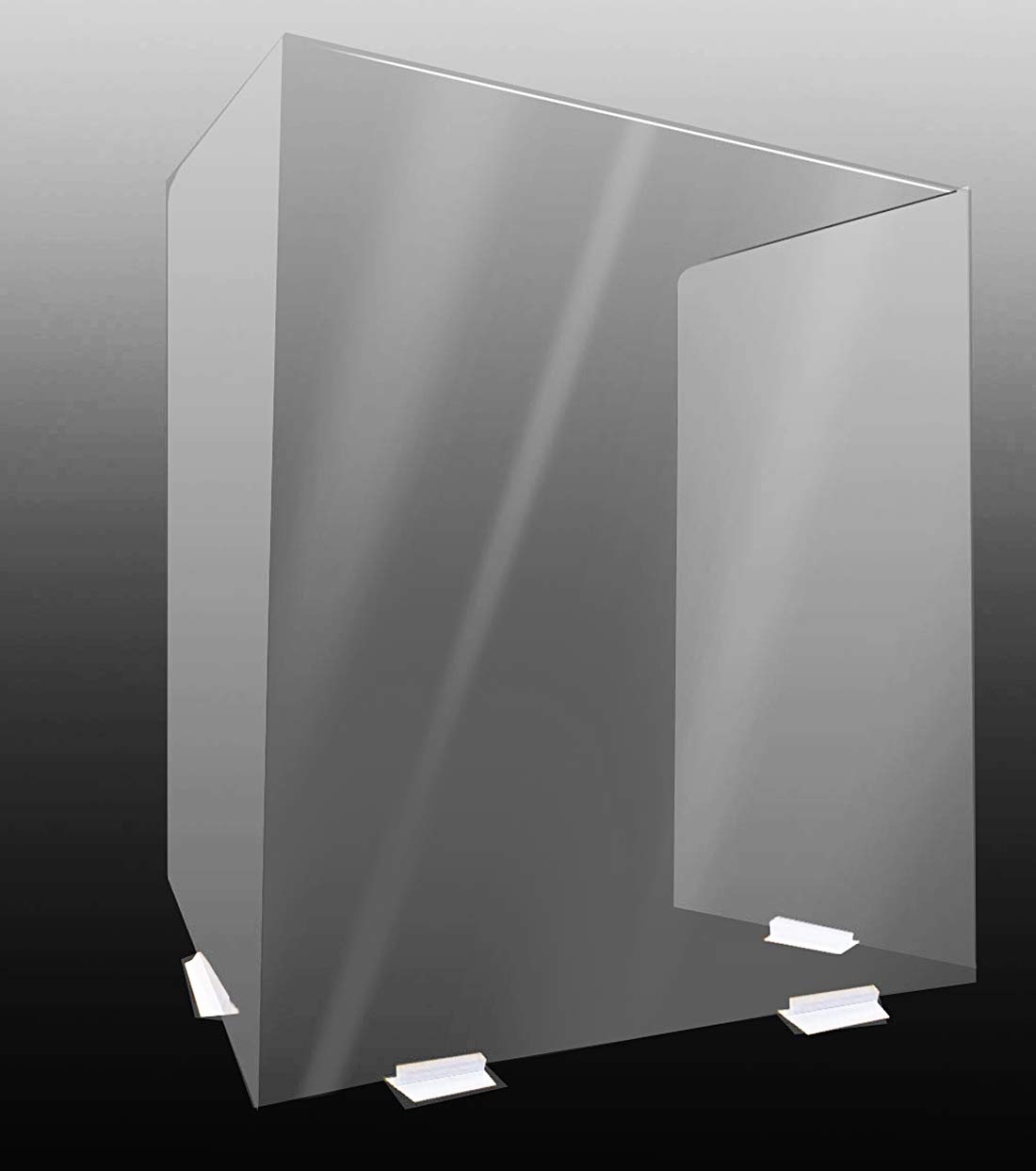 IMAGEWORKS Clear Plastic Desk Sneeze Guard - 0.020
