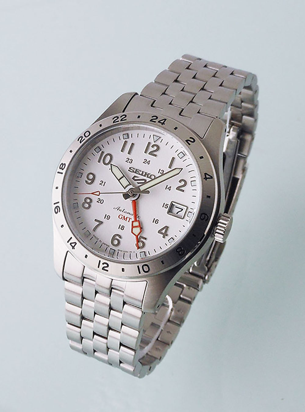 SEIKO 5 Sports GMT Automatic Watch - Japanese Made JDM Field & Travel Timepiece for Men - Perfect for Outdoor Adventures, Business Travel & Everyday Wear