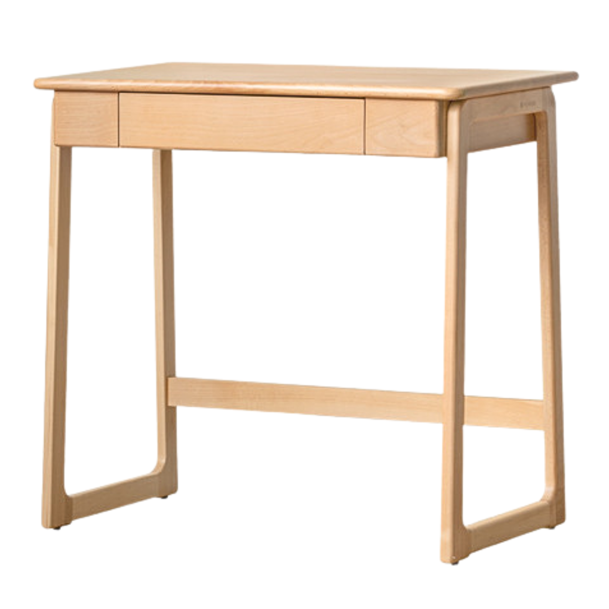 Solid Beech Wood Small Desk - Compact & Sturdy Home Office Desk for Study, Work, or Dorm Room - Perfect Workspace Solution for Small Spaces