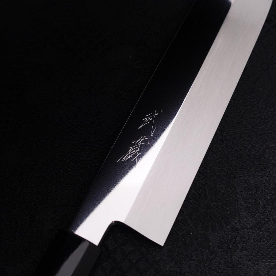 Premium Usaba Kanto Honyaki Silver Steel #3 Knife - 180mm Mirror Finish with Buffalo Ebony Handle - Japanese Chef Knife for Sushi, Vegetables & Precision Cutting
