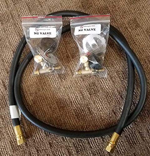 Natural Gas Grill Conversion Kit with Quick Disconnect - Universal Gas Hose Adapter for Outdoor BBQ Grills - Perfect for Backyard Cooking and Patio Parties