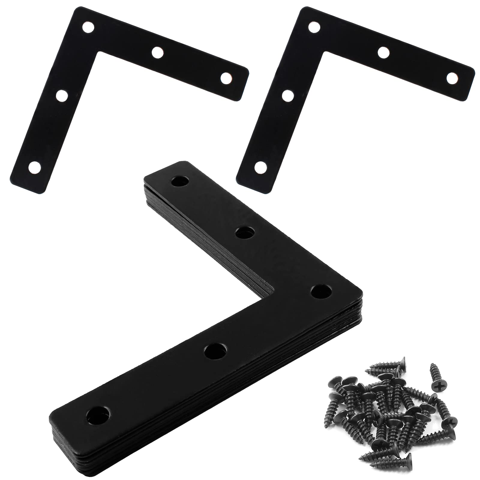 20 Pack Heavy Duty Stainless Steel L-Shaped Corner Braces 3.15
