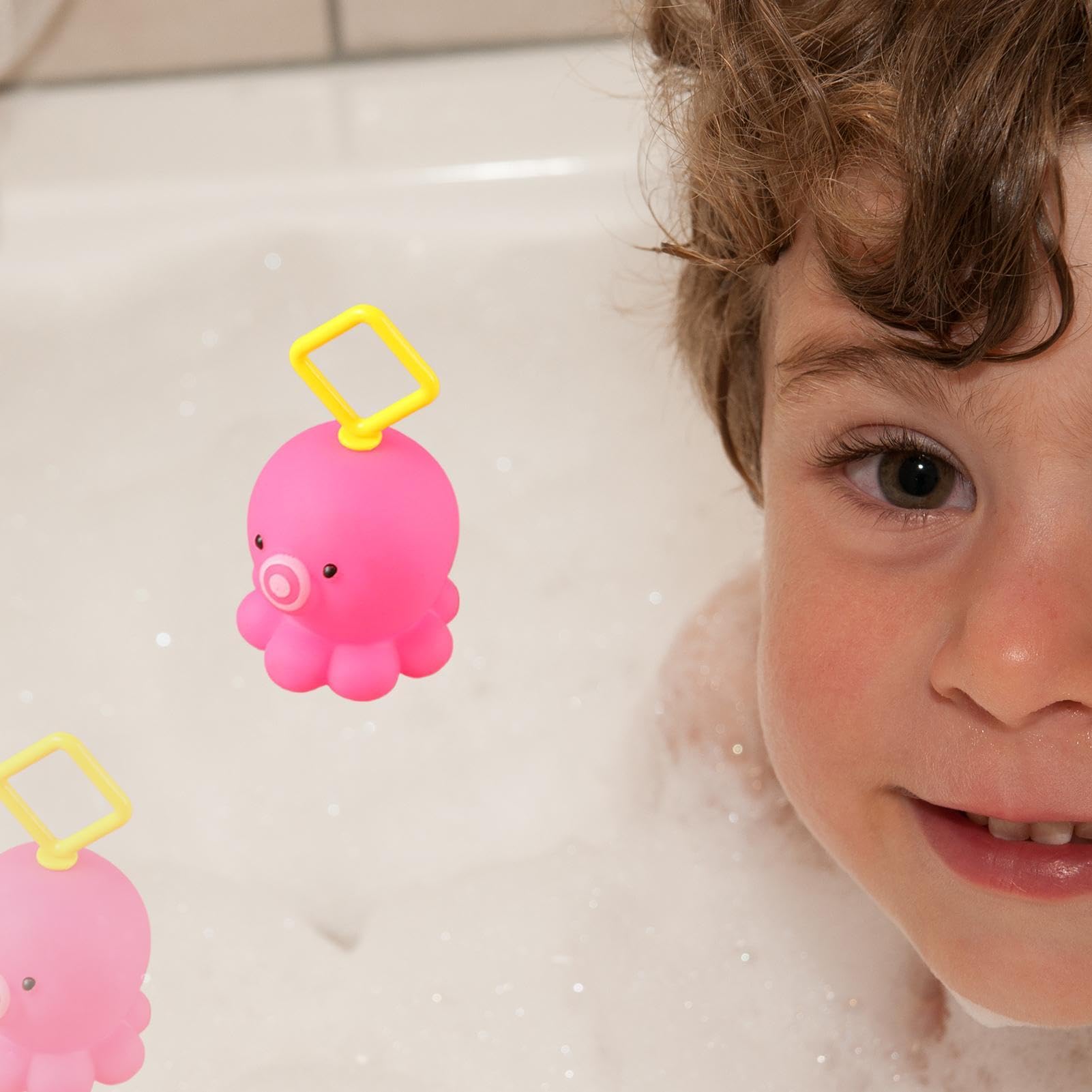 Light-Up Bathtub Fishing Toy Set - 20 Squishy Ducks for Kids Sensory Play & Swimming Fun | Interactive Bath Time Games for Toddlers & Preschoolers