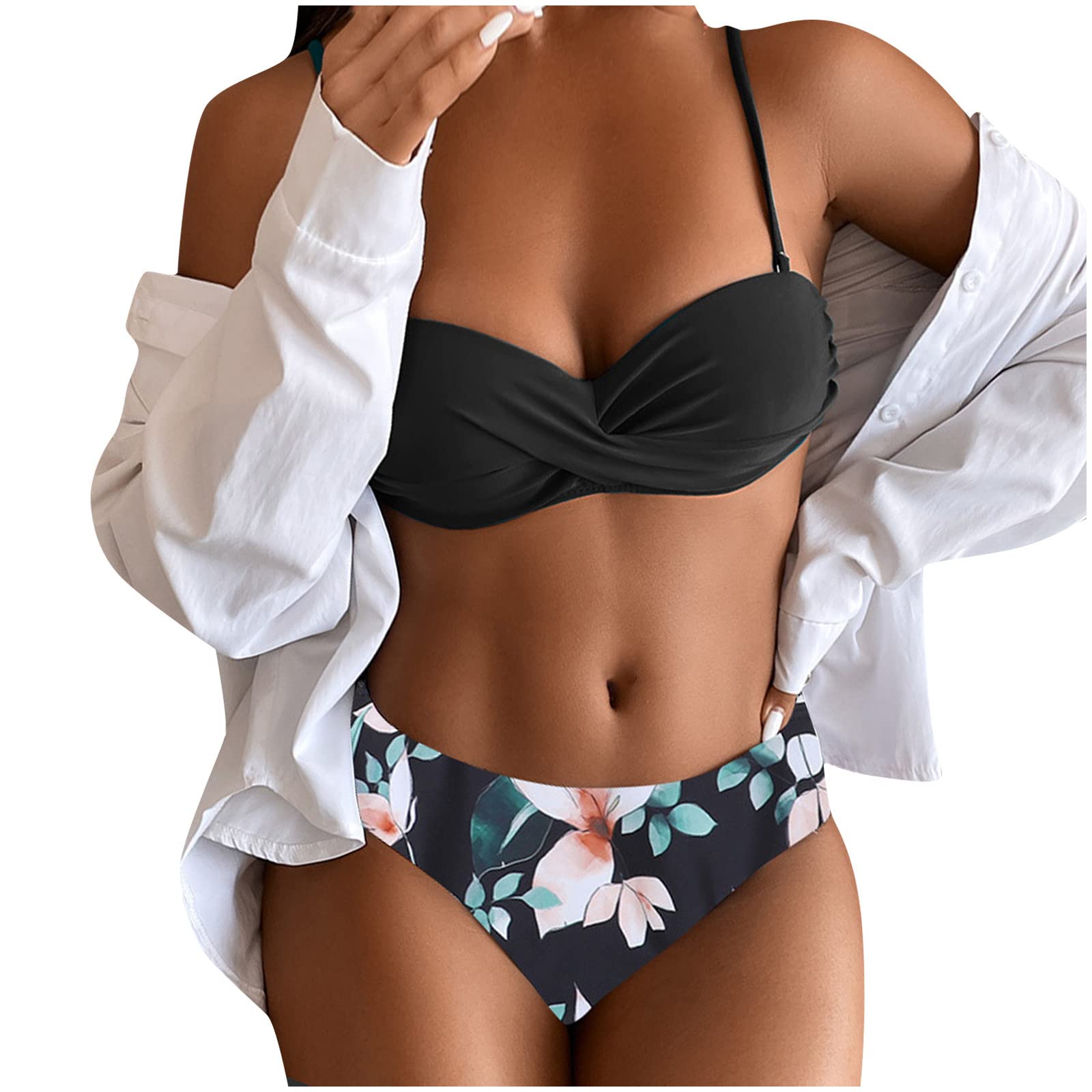 Sexy Women's Bikini Swimsuit with Steel Prop Hard Pack - Fashionable Split Design for Beach & Pool Party | Perfect for Summer Vacation, Swimwear Collection