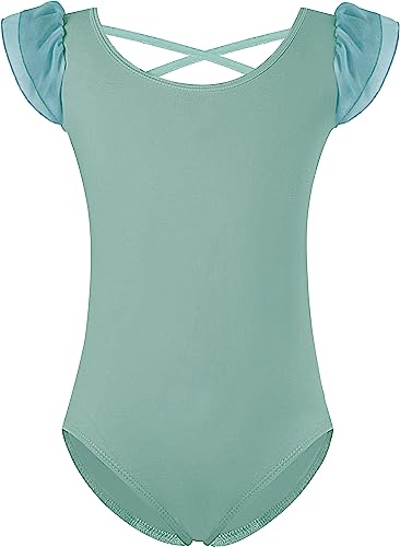 Double Layer Ruffle Sleeve-pea Green