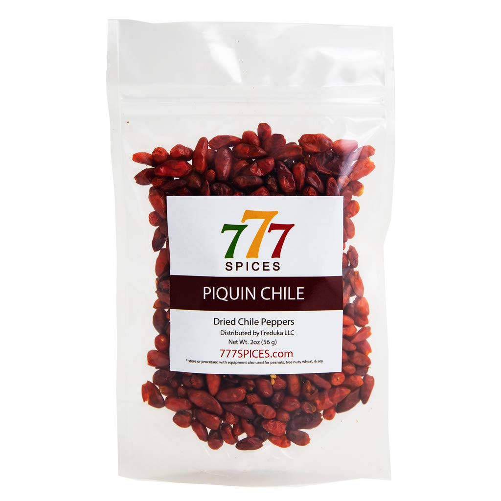2oz Piquin Dried Whole Chile Seco Peppers | Pequin Chili Pods for Authentic Mexican Cooking | Heat-Sealed Resealable Bag | Perfect for Salsas, Soups, and Spicy Seasonings