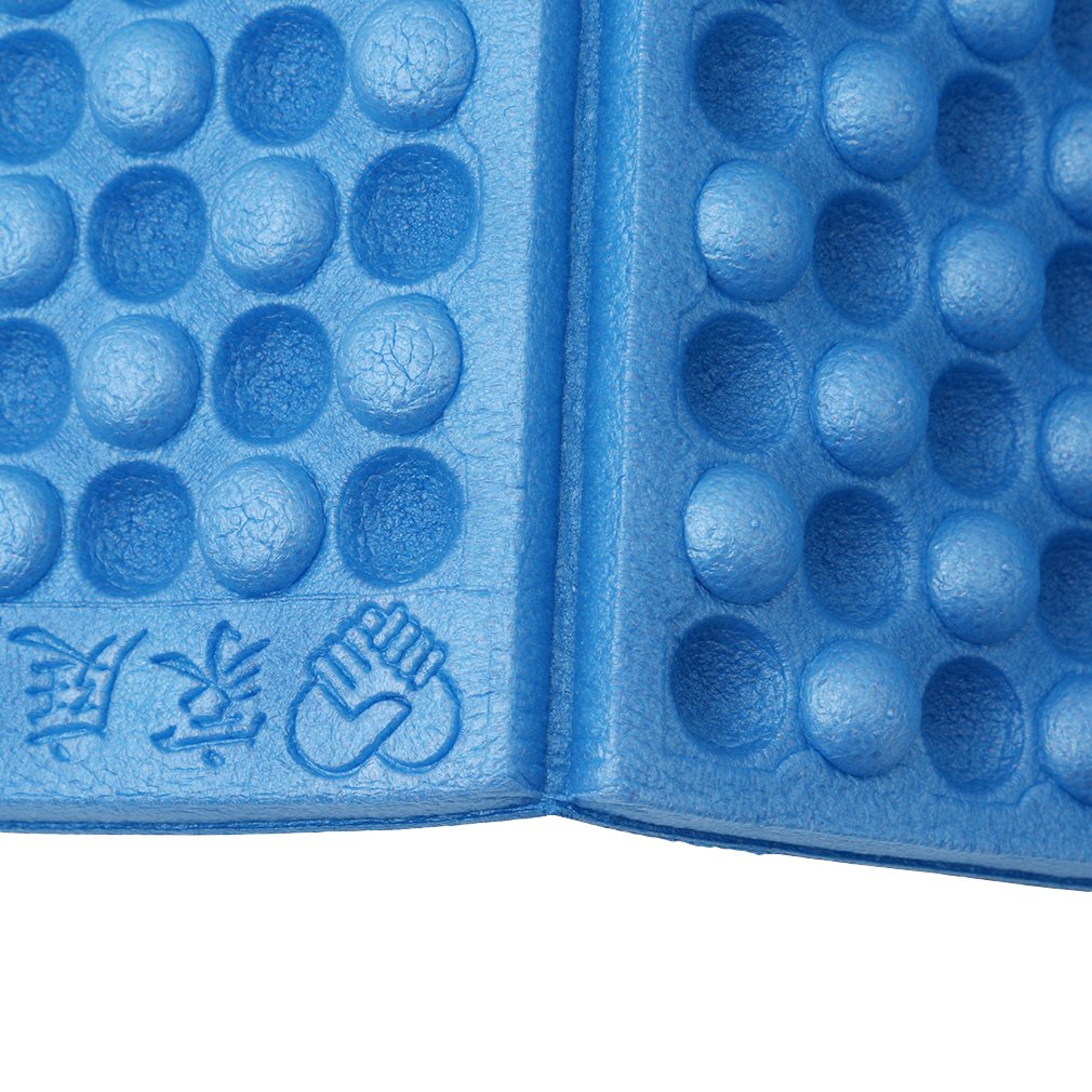 Foldable EVA Foam Waterproof Chair Cushion Seat Pad - Lightweight & Portable for Camping, Hiking, Picnics, Beach, Sports & Outdoor Activities - Non-Slip Comfort Mat (Blue)