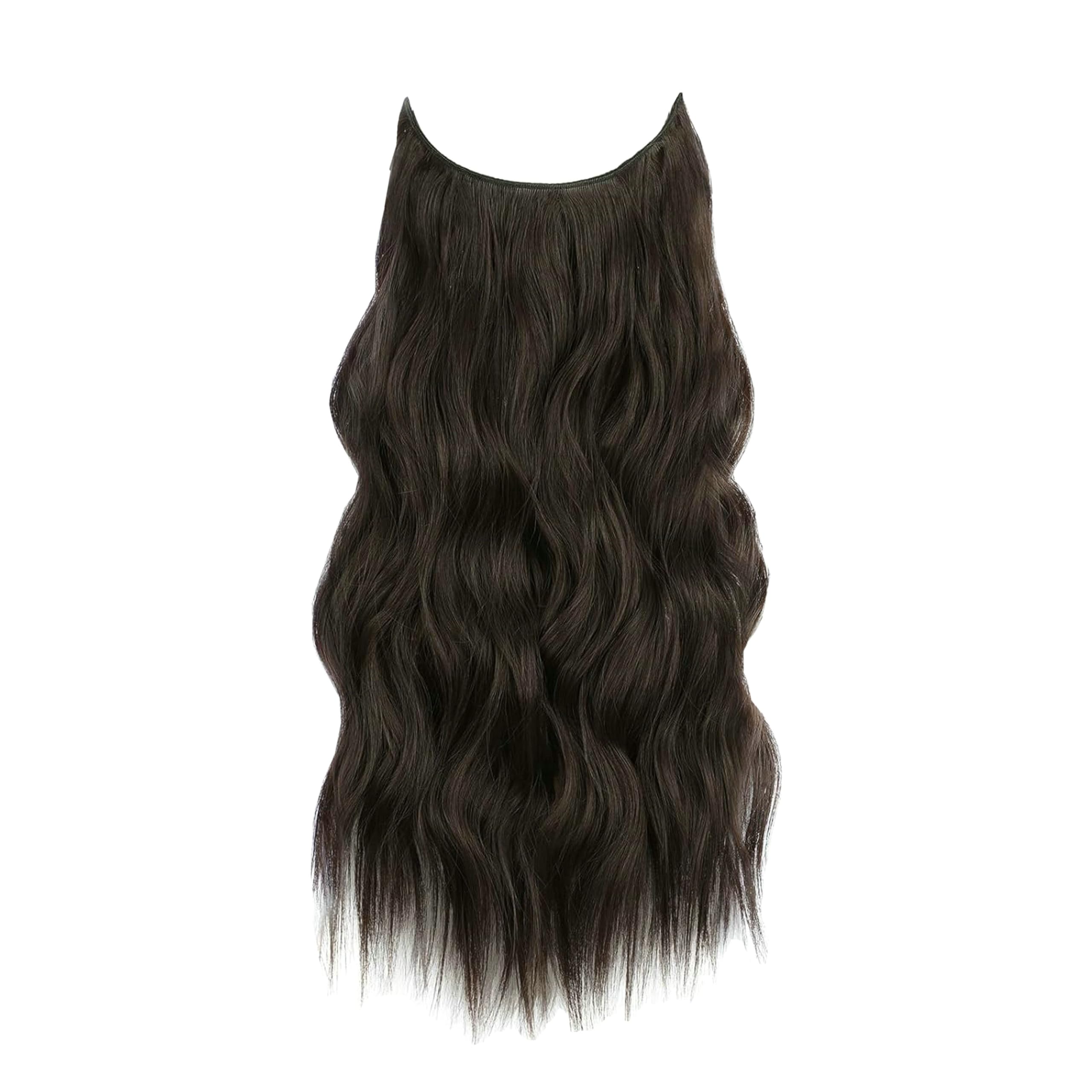 Transparent Invisible Wire Hair Extensions with 4 Secure Clips - Adjustable Size, 18