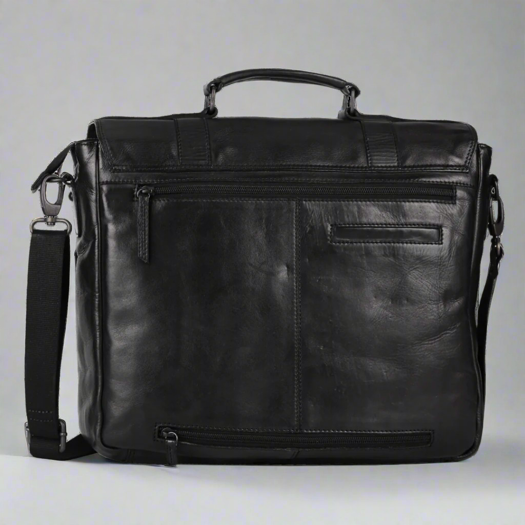 Premium MET Messenger Laptop Leather Bag for Men & Women - Durable 15.6 Inch Business Briefcase - Perfect for Work, Travel & Daily Commute