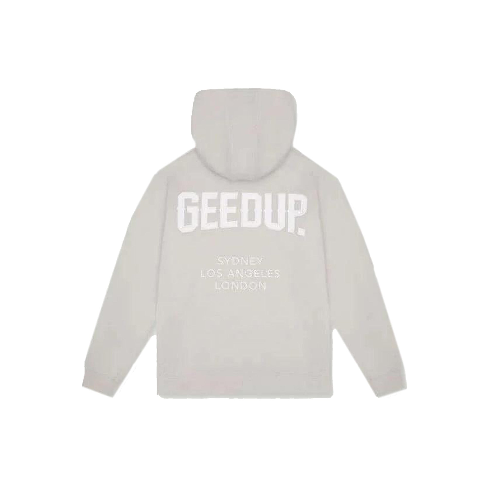 Geedup Co Cities Hoodie - Grey & White | Stylish Urban Streetwear for Men & Women | Perfect for Casual Outfits, Gym, and Everyday Wear