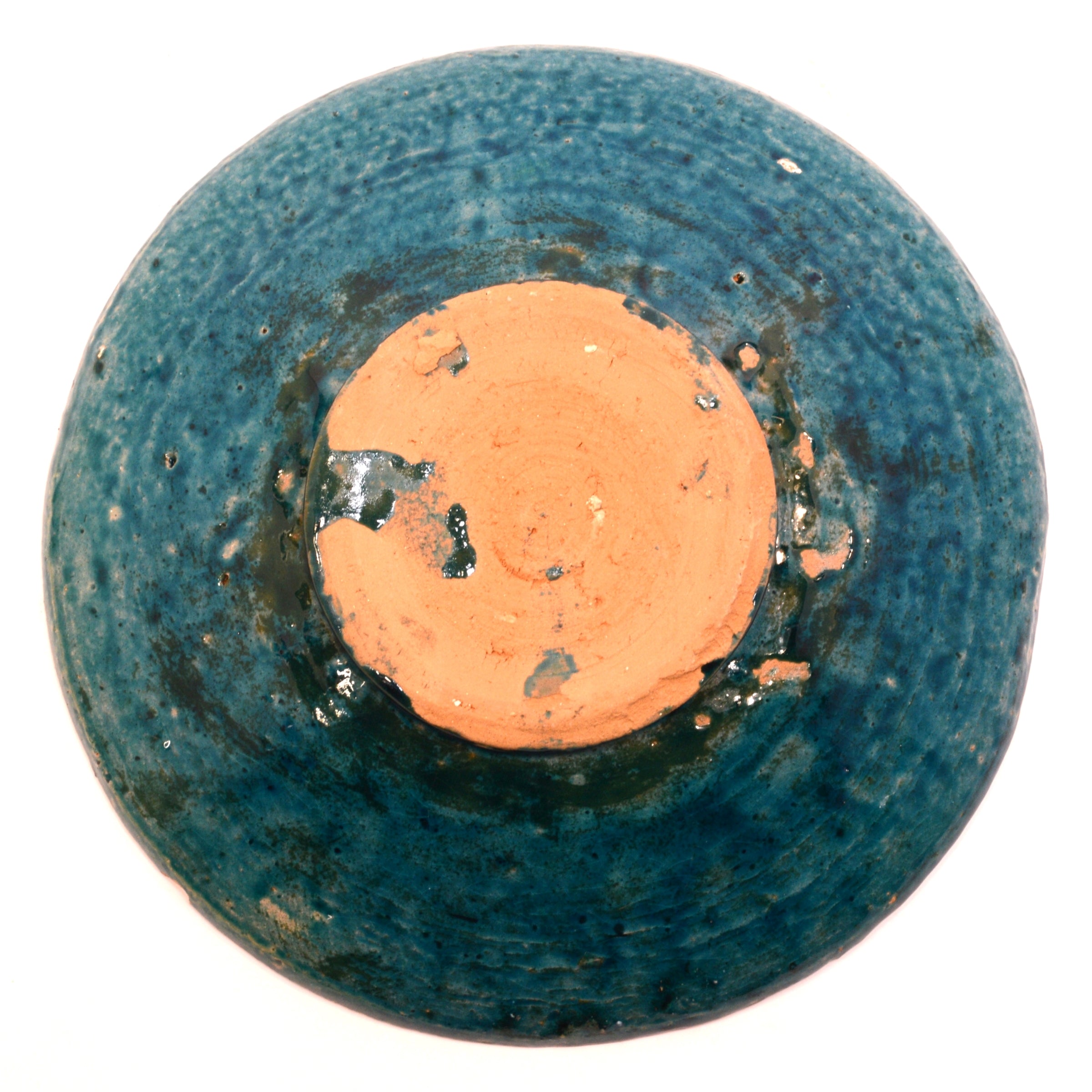 Antique Persian Glazed Pottery Plate - 6 13/16 Inch Turquoise Ceramic Dish, 12th-14th Century - Perfect for Home Decor, Collectibles & Gift Giving