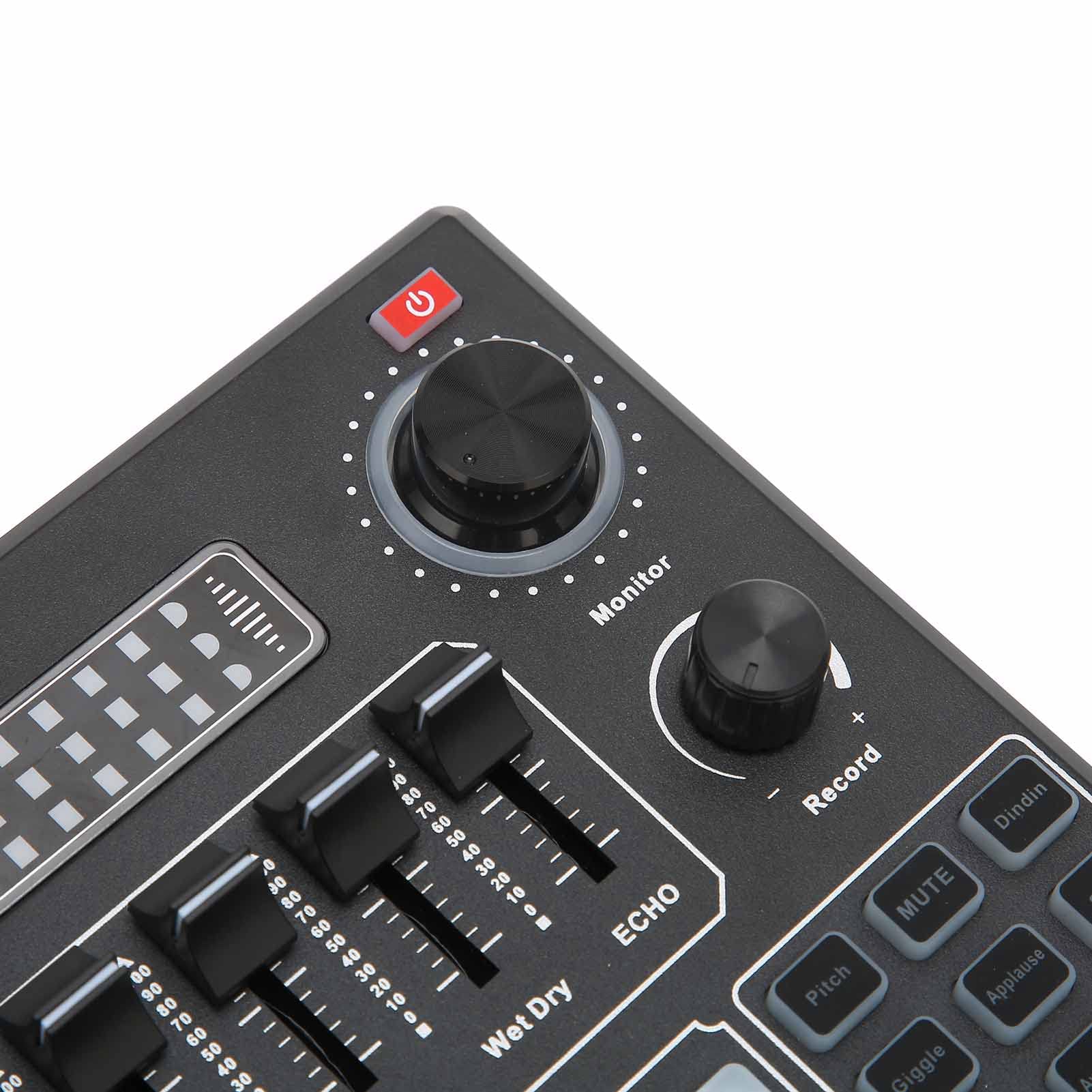 Yctze V9 Sound Card Mixer - Professional Stereo Audio Interface for Gaming, Live Streaming, PC, PS4 & Mobile Broadcasting | Ideal for Twitch, YouTube & Podcasting