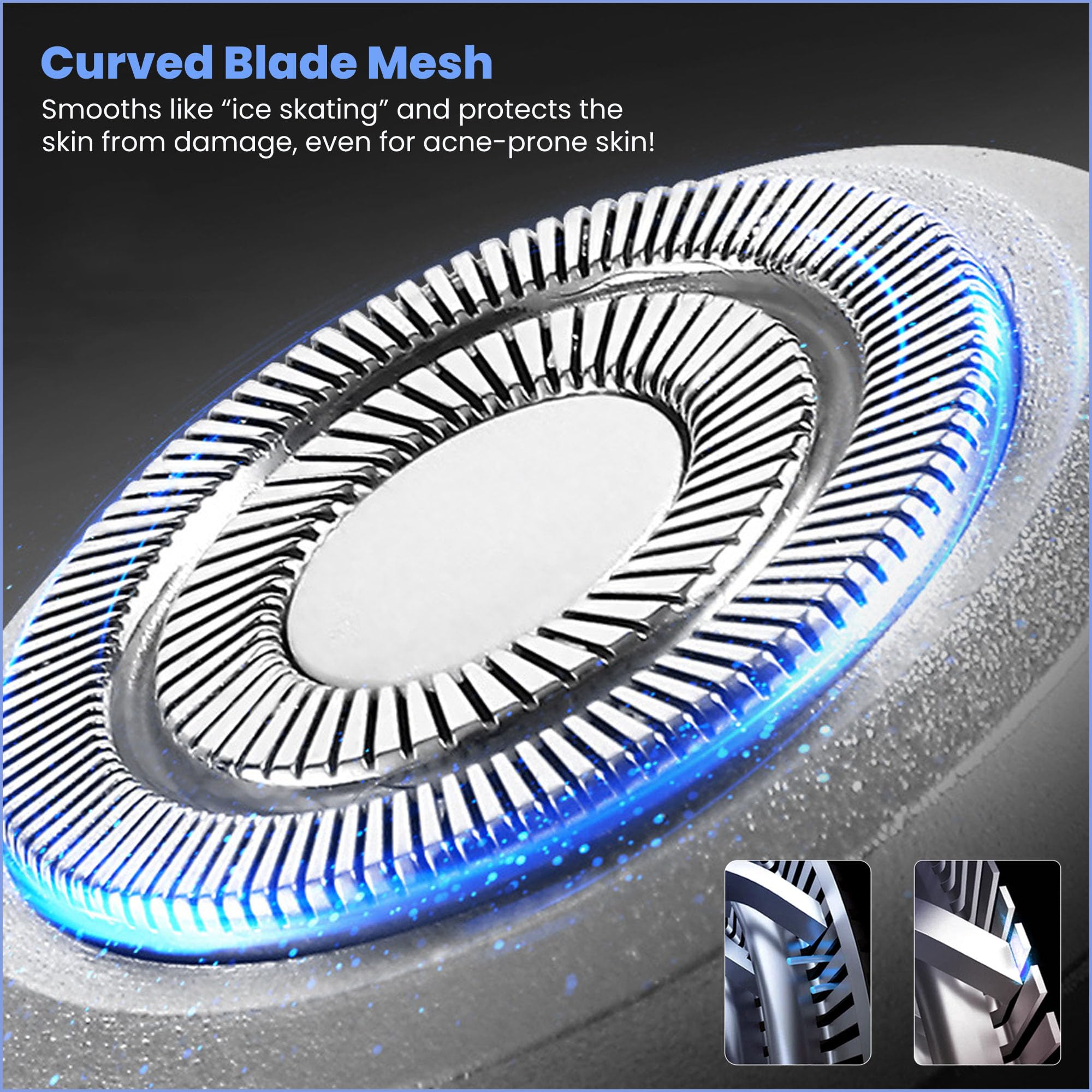 Rechargeable Electric Shaver for Men - Mini Portable Waterproof Wet/Dry Shaving Razor - Travel & Daily Grooming Essential - Perfect for Home, Office & On-The-Go Use