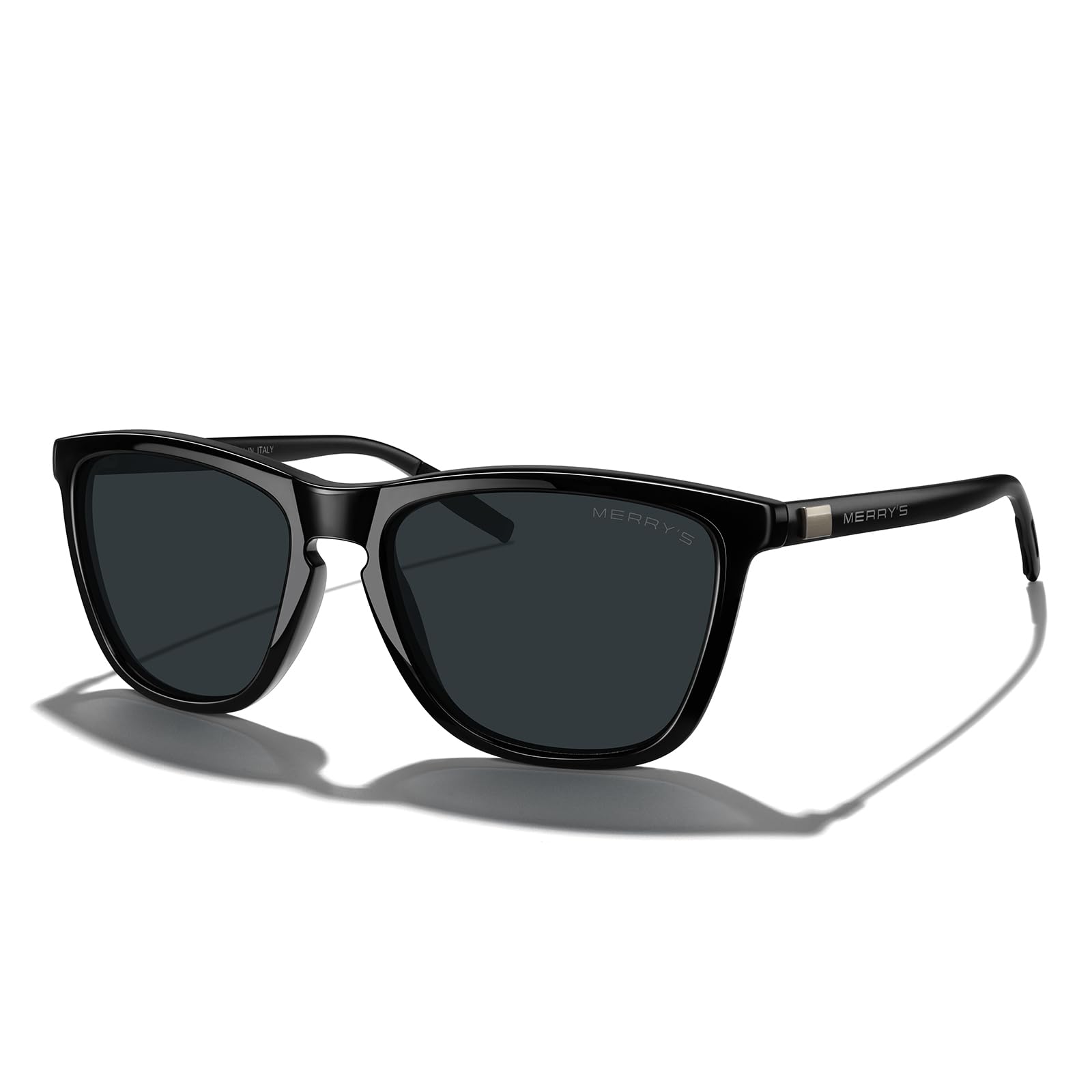 MERRY'S Unisex Polarized Sunglasses for Women & Men - Classic Retro Designer Style with Aluminum Frames - UV Protection for Driving, Fishing & Outdoor Activities