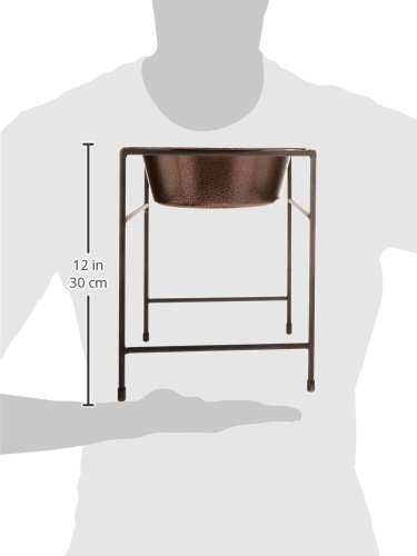 Platinum Pets Modern Single Diner Feeder with Stainless Steel Slow Feed Dog Bowl - Copper Vein | Anti-Gulp Design for Fast Eaters | Perfect for Small to Medium Dogs at Home or Travel