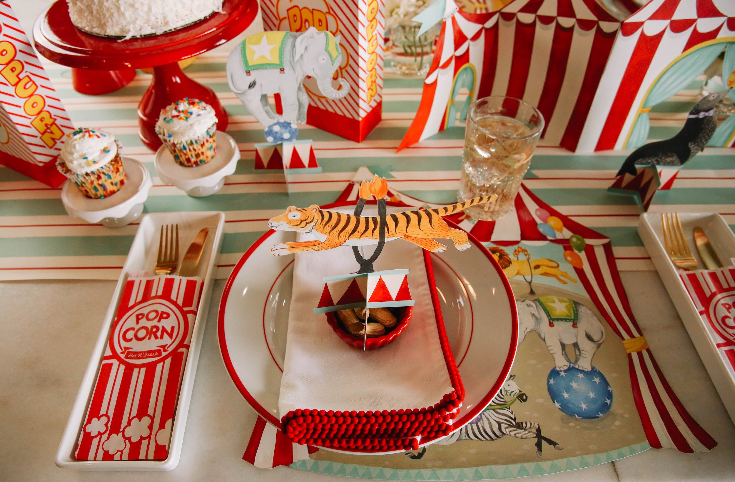Custom Die-Cut Circus Tent Placemat for Kids – Colorful Party Table Decor for Birthday & Themed Events