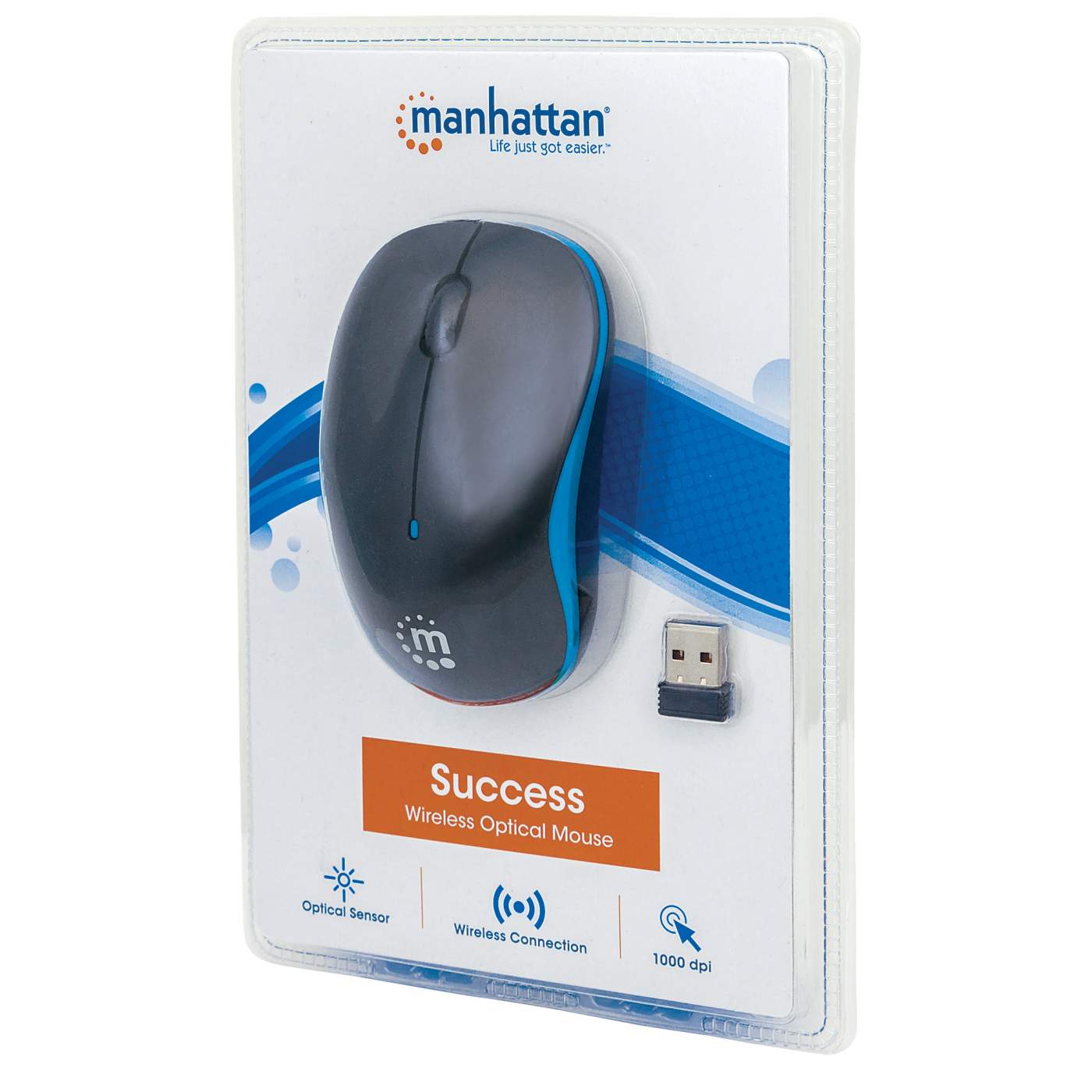 Success Wireless Optical Mouse - Ergonomic USB Computer Mouse for Laptop, PC, Mac - 2.4G Silent Click with 1600DPI - Perfect for Office, Gaming, and Home Use