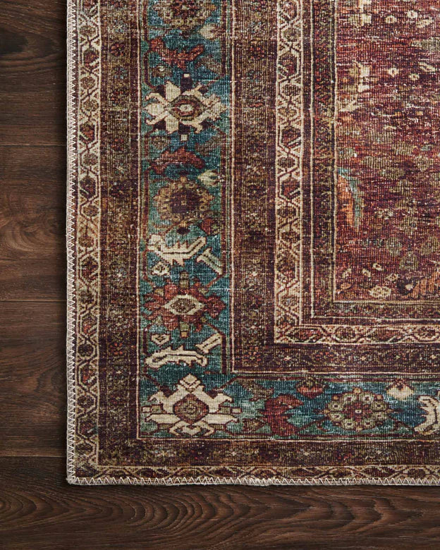 Loloi Layla Runner Rug - Brick & Blue - 30