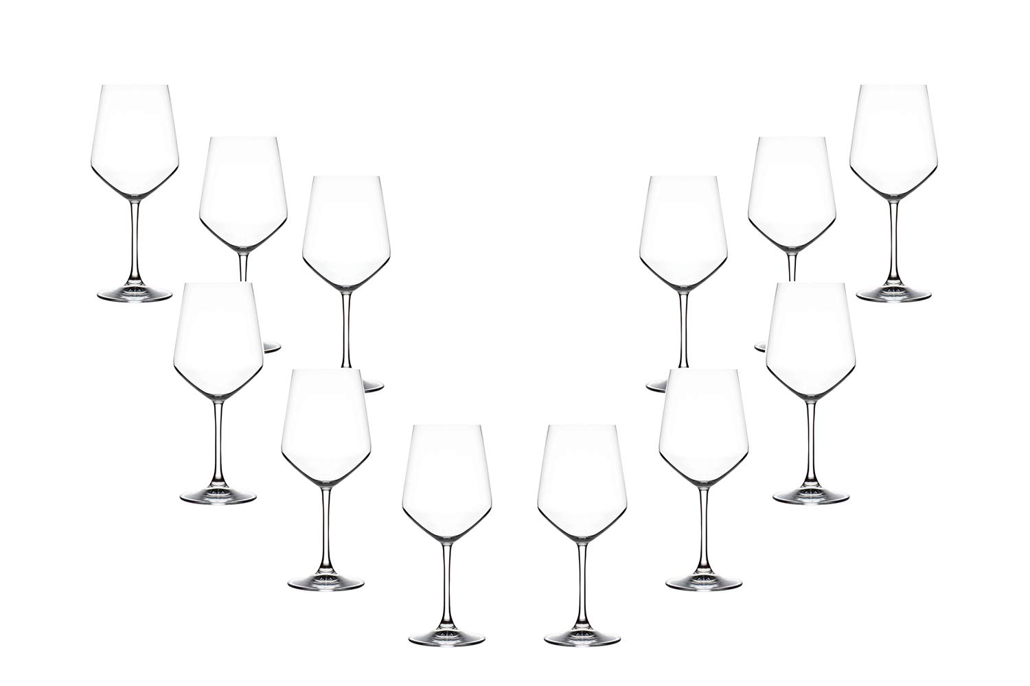 Aria Universum 18.5 Oz Crystal Wine Glasses Set of 12 - Elegant Stemmed Glassware for Red & White Wine, Perfect for Dinner Parties, Weddings & Everyday Use