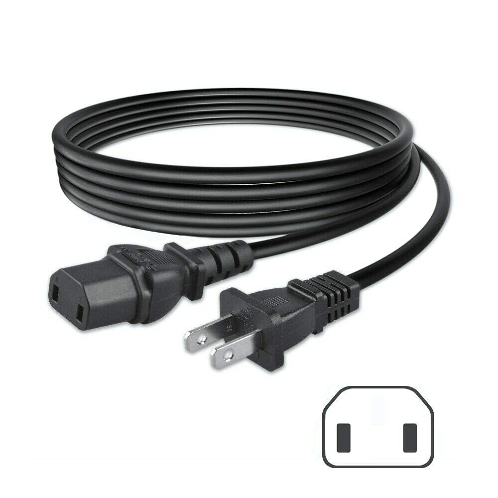 2-Pin AC Power Cord Replacement for Volex VAC17S - Compatible with Radio, CD Player, Boombox & Docking Stations - Perfect for Home, Office or Studio Use