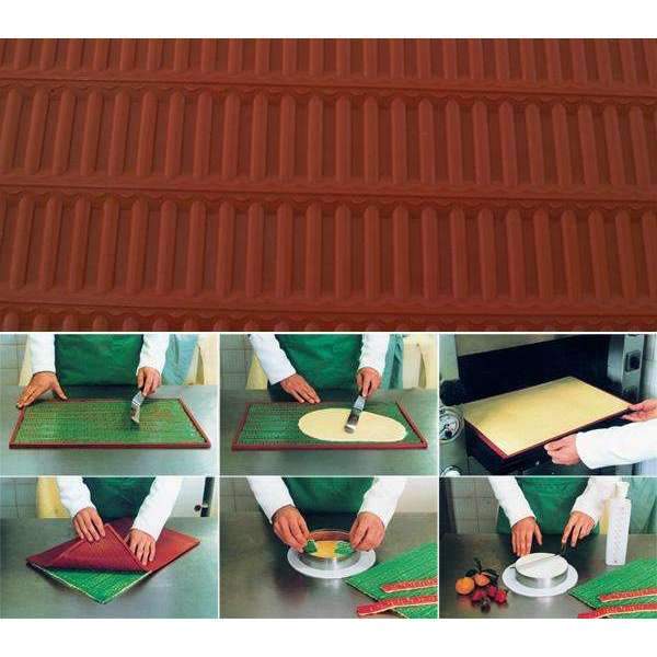Silikomart™ Premium Silicone Relief Decor Mat - Banda Design for Cake, Chocolate & Pastry Decoration - Perfect for Bakers & Home Chefs