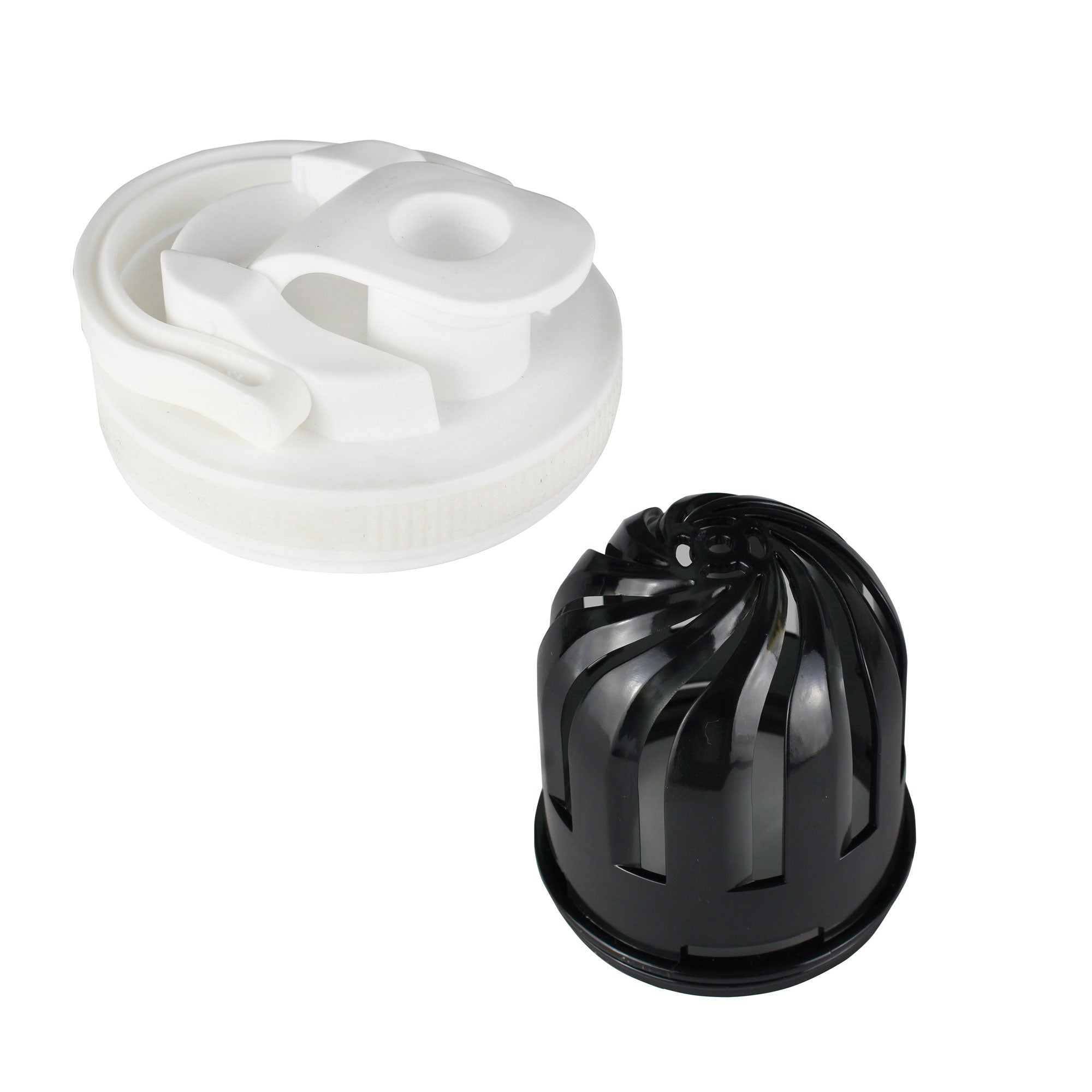 White Lid with White Band