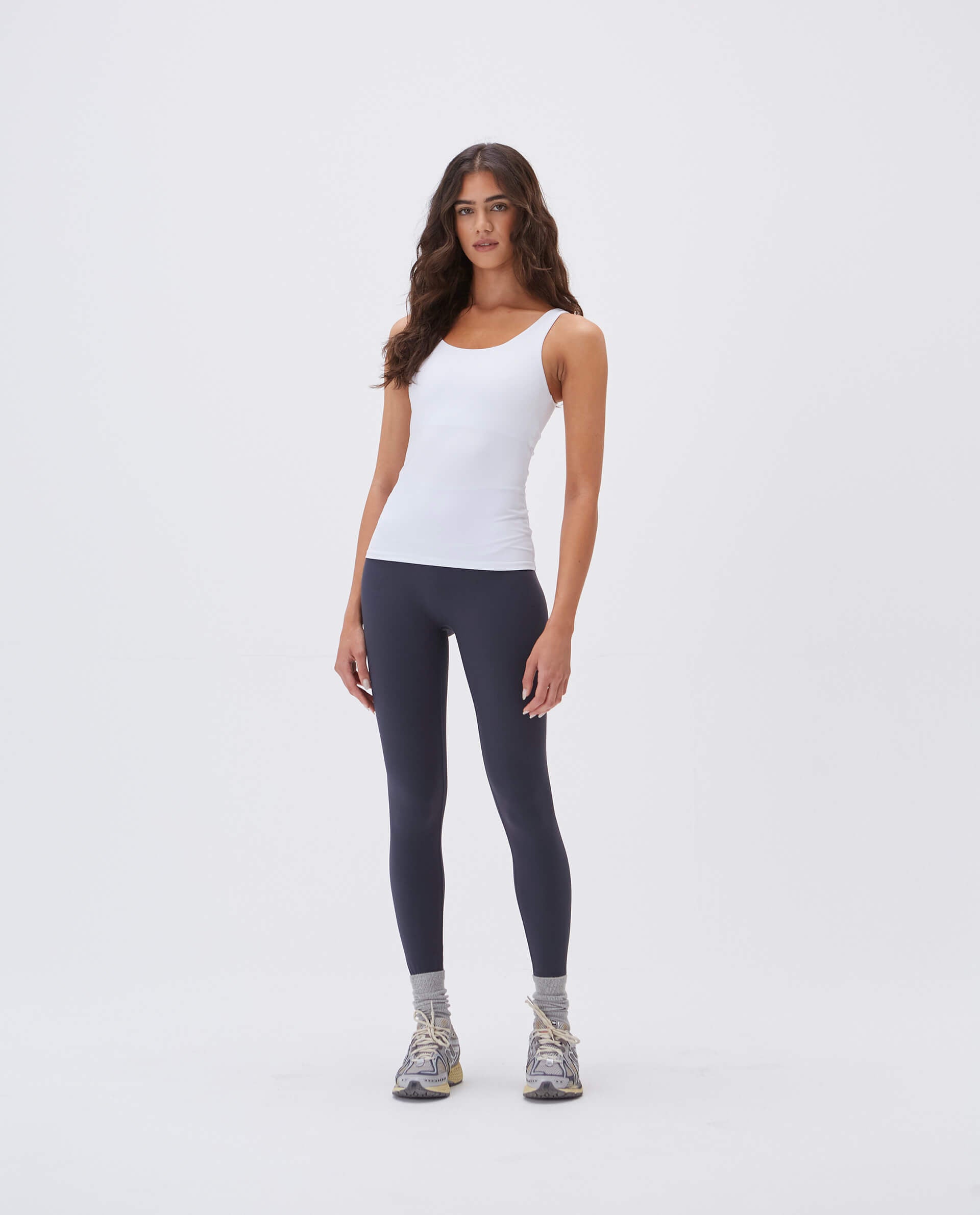 Ultimate Comfort White Tank Top for Women - Soft & Breathable Summer Casual Wear - Perfect for Gym, Yoga, and Everyday Outfits
